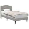 vidaXL Bed Frame with Headboard Light Grey 90 x 190 cm Velvet