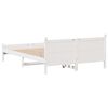 vidaXL Bed Frame without Mattress White 120x190 cm Small Double Solid Wood Pine
