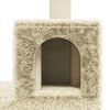 vidaXL Cat Tree with Sisal Scratching Posts Cream 188 cm