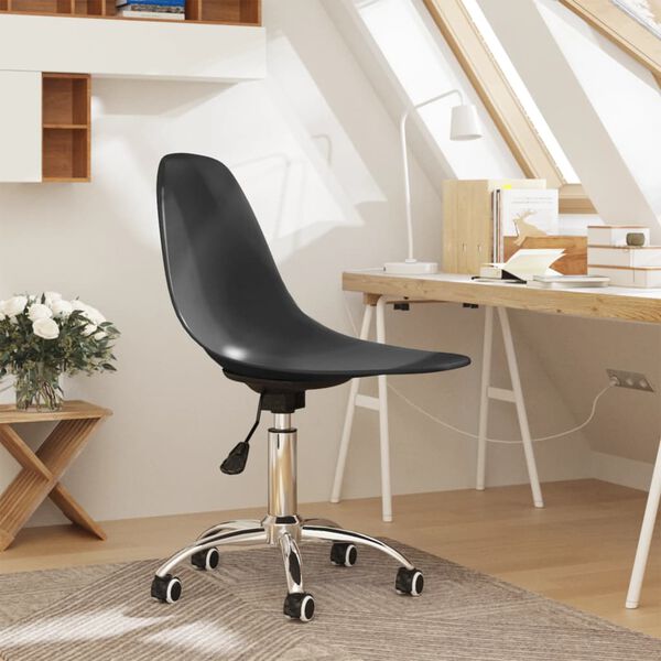 vidaXL Swivel Office Chair Light Grey PP