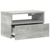 vidaXL Wall-mounted Bedside Cabinet Concrete Grey 45x26x28.5 cm