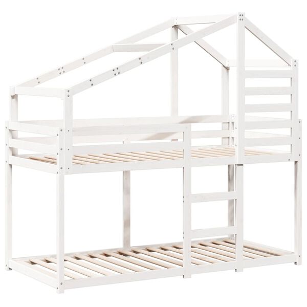 vidaXL Bunk Bed without Mattress White 80x200 cm Solid Wood Pine