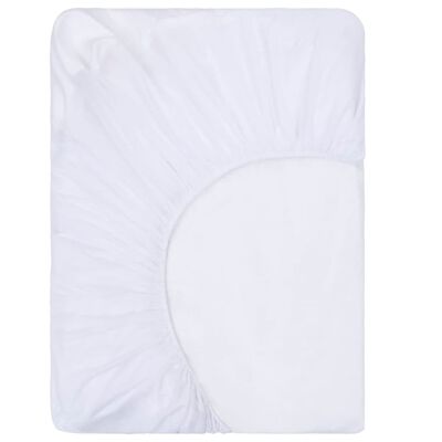 vidaXL Fitted Sheets Waterproof 2 pcs Cotton 200x200 cm White