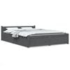 vidaXL Bed Frame without Mattress with Drawers Grey 140x200 cm