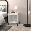 vidaXL Bedside Cabinet High Gloss White 40x35x50 cm