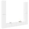vidaXL 6 Piece TV Cabinet Set White Engineered Wood