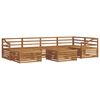 vidaXL Outdoor Sofa Set 7 pcs Natural Solid Acacia Wood