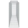vidaXL Arched Gabion Baskets 2 pcs 400x50x120/140 cm Galvanised Iron
