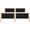 vidaXL Bed Frame with Headboard Black 200 x 200 cm Fabric