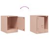 vidaXL Bedside Cabinet Pink 34.5x39x44 cm Steel