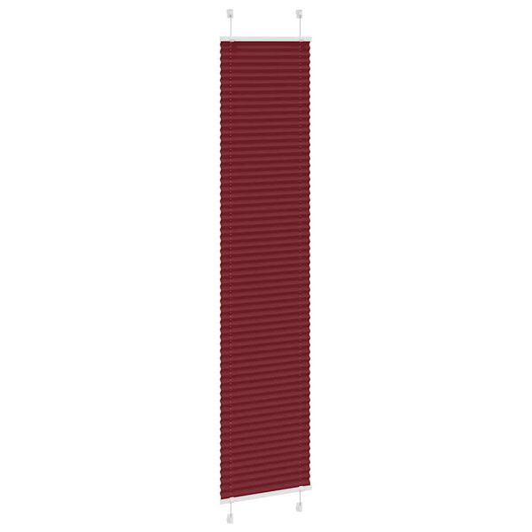 vidaXL Pleated Blind Bordeaux Red 50x200 cm Fabric Width 49.4 cm Polyester