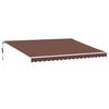 vidaXL Automatic Retractable Awning with LED Brown 450x350 cm