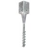 vidaXL Ground Spikes 6 pcs Silver 9x9x56 cm Galvanised Steel