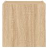 vidaXL TV Wall Cabinets with LED Lights 2 pcs Sonoma Oak 30.5x35x30 cm