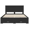 vidaXL Bed Frame Black and Silver 150 x 200 cm Engineered Wood