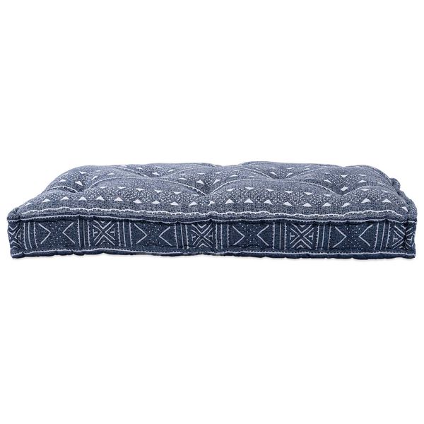 vidaXL Sofa Cushion Indigo Print 120 x 80 x 12 cm Fabric