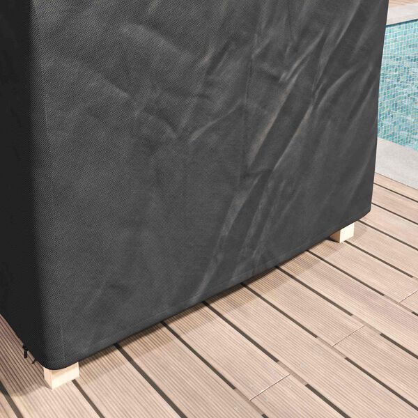vidaXL Loungers Cover Plain Black 100 x 205 x 70 cm Fabric