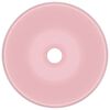 vidaXL Luxury Wash Basin Round Matt Pink 40x15 cm Ceramic