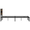 vidaXL Metal Bed Frame without Mattress Smoked Oak 150x200 cm King Size