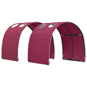 vidaXL Bed Tunnel 2 pcs Red Polyester