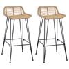 vidaXL Bar Chair 44 x 46 x 91 cm Rod Iron Dia, 10mm