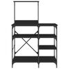 vidaXL Baker's Rack Black 90x40x132 cm Engineered Wood and Metal