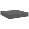 vidaXL Floating Wall Shelves 4 pcs High Gloss Grey 23x23.5x3.8 cm MDF