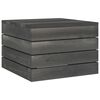 vidaXL Garden Pallet Table Solid Pinewood Dark Grey