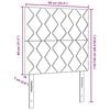 vidaXL Headboard with Headboard Dark Brown 90 cm Faux Leather