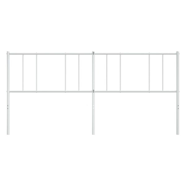 vidaXL Metal Headboard White 200 cm