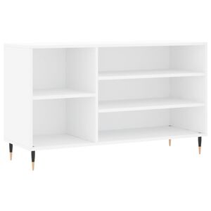 vidaXL Shoe Cabinet High Gloss White 102x36x60 cm Engineered Wood