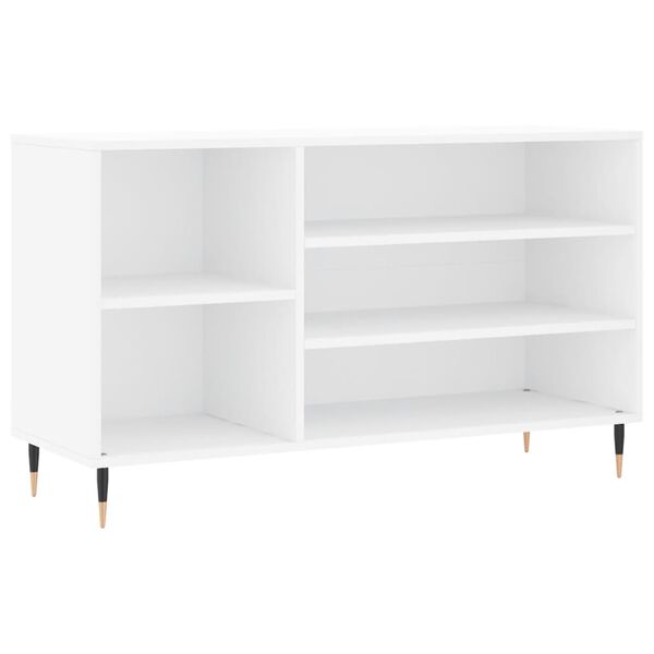vidaXL Shoe Cabinet High Gloss White 102x36x60 cm Engineered Wood