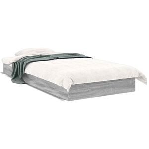 vidaXL Floor Bed Frame Grey Sonoma 80 x 200 cm Engineered Wood
