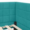 vidaXL Corner Bed Frame Turquoise 100 cm x 200 cm Velvet