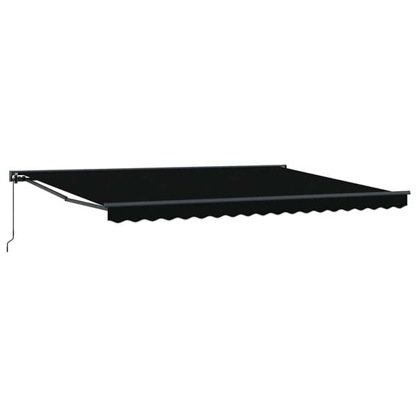 vidaXL Retractable Awning Black 450 x 300 cm Polyester and Metal