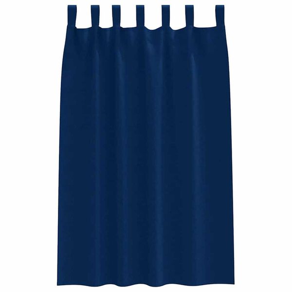 vidaXL Blackout Curtains with Rings 2 pcs Dark Blue 175 x 140 cm