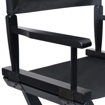 vidaXL Folding Director's Chair Black Oxford Fabric