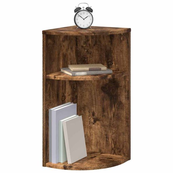 vidaXL End Table Smoked Oak 29.6 x 29.6 x 60 cm Engineered Wood