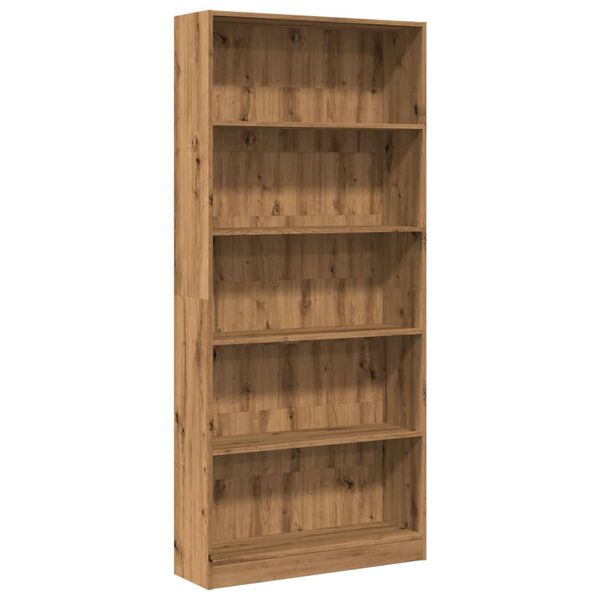 vidaXL Bookcase Artisian Oak 80x24x176 cm Engineered Wood