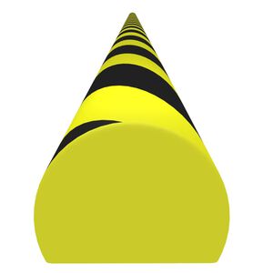vidaXL Corner Protector Yellow&Black 4x3x100 cm PU