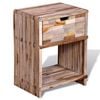 vidaXL Nightstand with Drawer Reclaimed Teak Wood