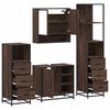 vidaXL 4&nbsp;Piece Bathroom Furniture Set&nbsp;Brown Oak Engineered Wood