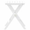 vidaXL Side Table Foldable White Solid Wood Poplar