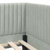 vidaXL Corner Bed Frame Light Grey 100 cm x 200 cm Velvet