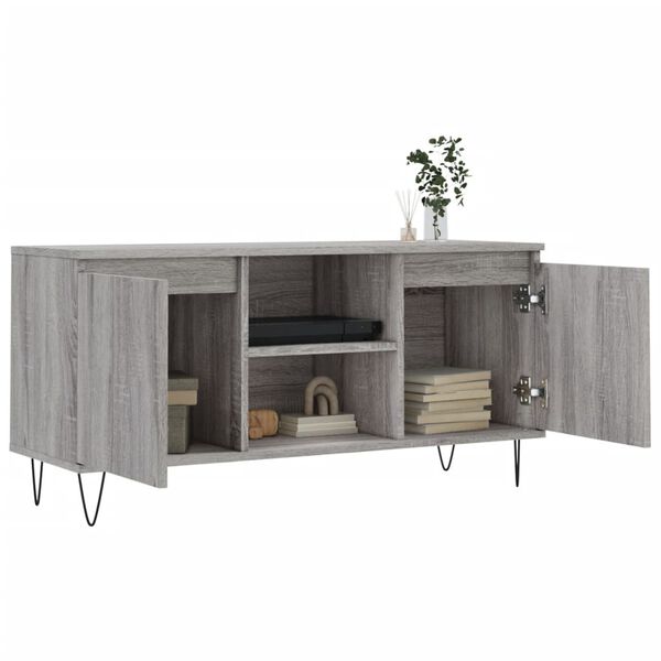 vidaXL TV Cabinet Grey Sonoma 104x35x50 cm Engineered Wood