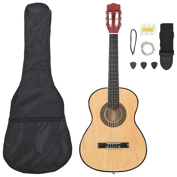 vidaXL 8 Piece Classical Guitar Beginner Set 3/4 36