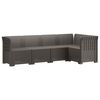 vidaXL 5-Seater Garden Sofa Rattan Look PP Light Grey