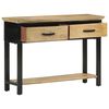 vidaXL Console Table 110x30x75 cm Solid Rough Wood Mango