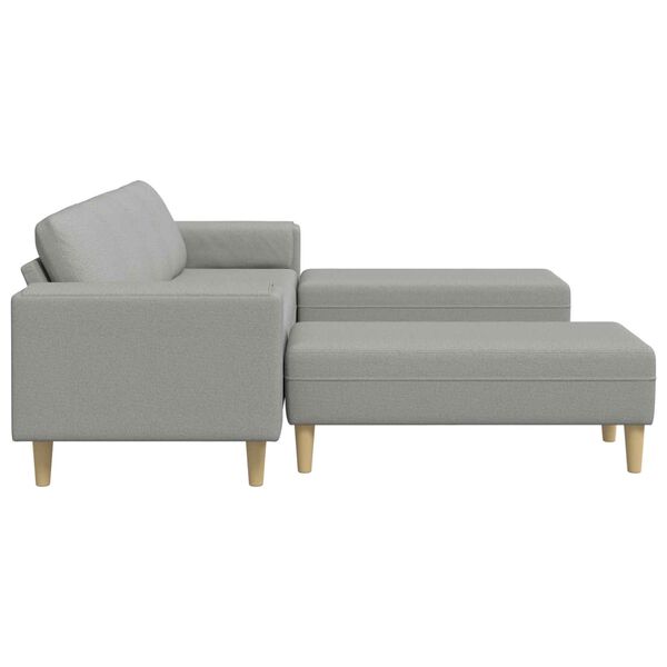 vidaXL Sofa Set Cloud grey Fabric