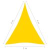vidaXL Sunshade Sail Oxford Fabric Triangular 3x4x4 m Yellow